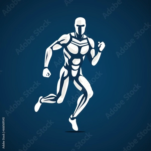 Fototapeta minimalistic jogger icon