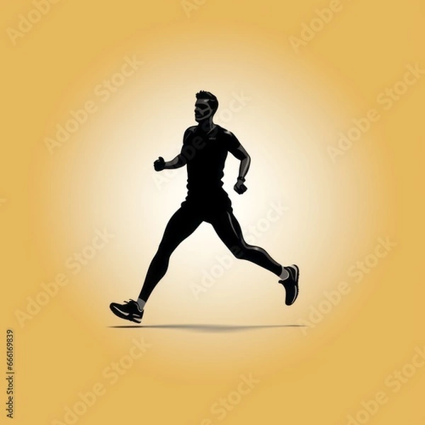 Obraz graphic runner logo
