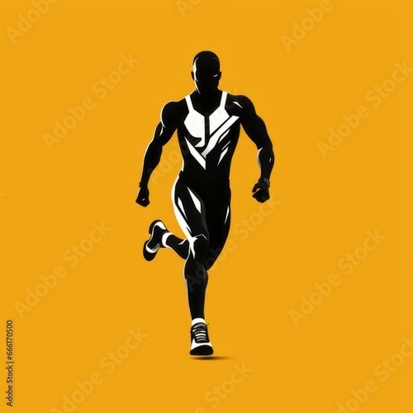 Obraz runner silhouette icon