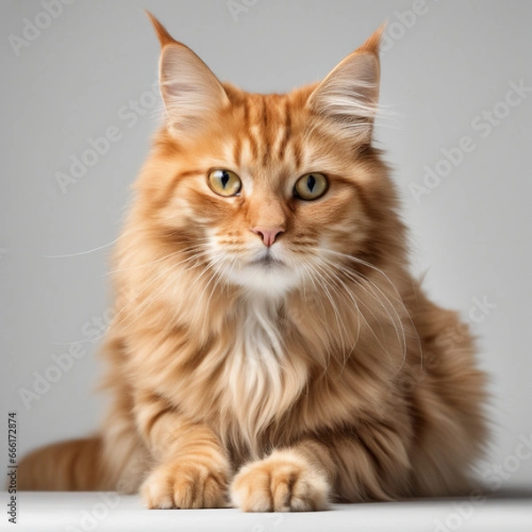 Fototapeta Cat looking at camera, generative ai