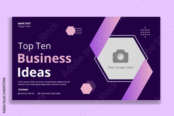 Fototapeta Video thumbnail and banner design for opening video tutorials