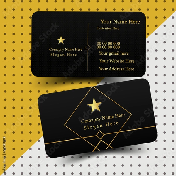 Fototapeta Premium Business Card,Double sided and modern pattern background simple business card design. Creative and clean professional business card template