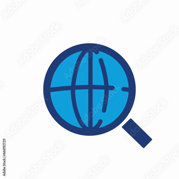 Obraz Search icon, Magnifying glass icon, find symbol, explore icon, look up symbol, Query icon, Seek icon,