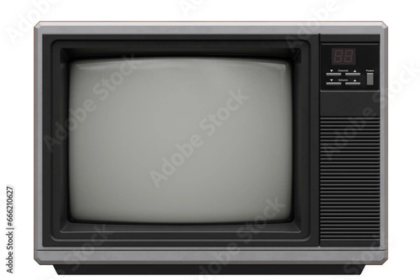 Fototapeta Turned Off Retro TV Set From 80s or 90s. 3D Illustration