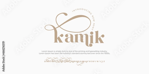 Obraz KAMIK, the luxury type elegant font and glamour alphabet vector set