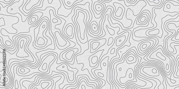 Fototapeta Topography design gray background vector illustration digital art .Modern design with gray background with topographic wavy pattern design. Geographic mountain relief .