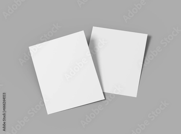 Obraz Blank 8.5 x 11 inc flyer render to present your design.