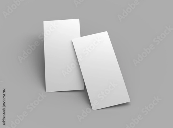 Obraz Rack Card Sized 4x9 inc flyer render to present your design.