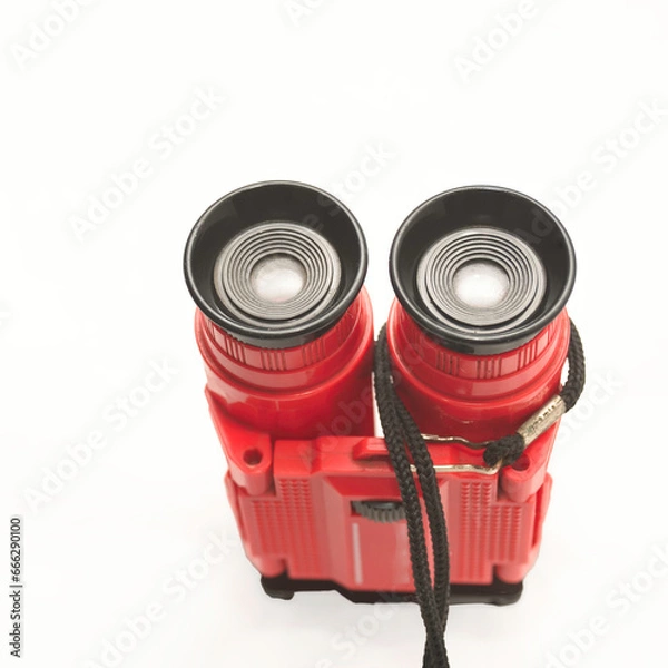Obraz Toy binoculars on a white background