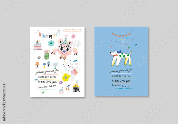 Fototapeta Fun Birthday Poster Layout