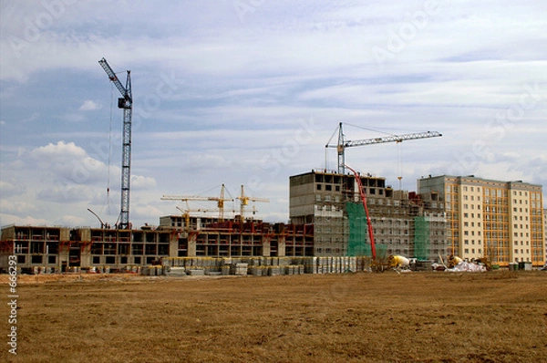 Obraz new apartment block under construction