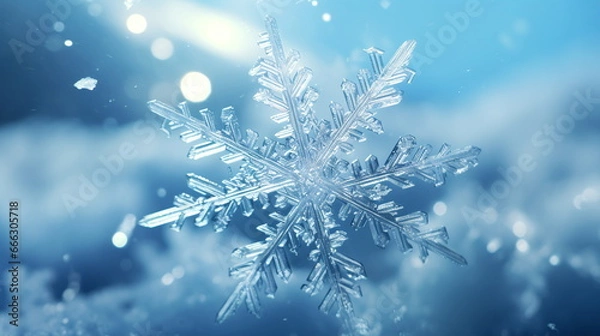 Fototapeta Snowflake  - AI Genereated