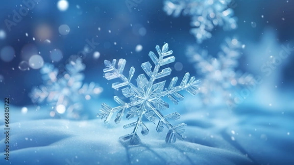 Fototapeta Snowflake  - AI Genereated