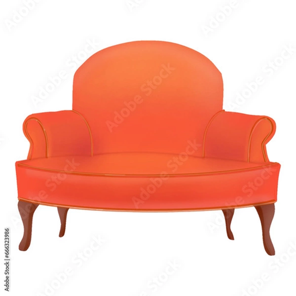 Obraz red leather armchair