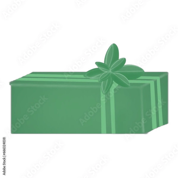 Obraz green gift box