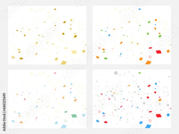 Fototapeta 紙吹雪が舞う背景の詰め合わせ