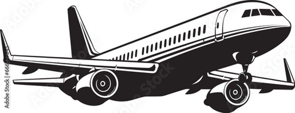 Fototapeta Mystical Flight Art Vector Skies Sculpted in Onyx Aero Grace