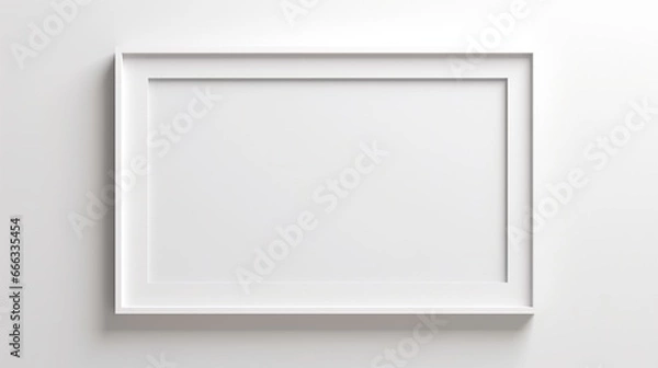 Fototapeta minimalistic picture frame white template high resolu.Generative AI