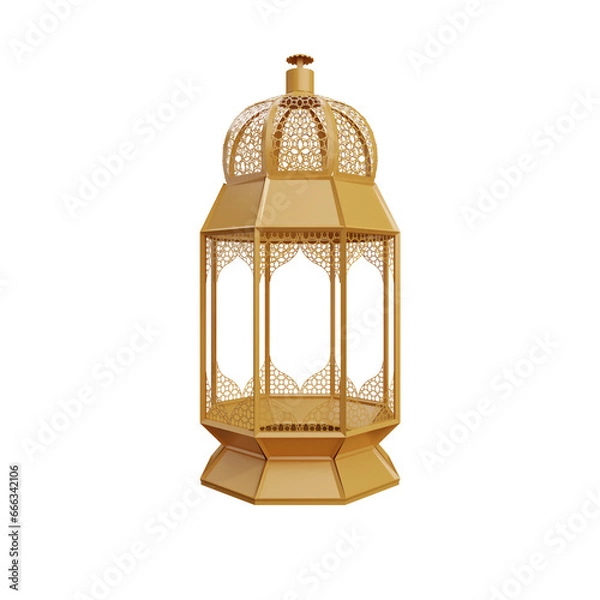 Obraz flat islamic lantern icon 3d illustration telephone icon 3d illustration with white background