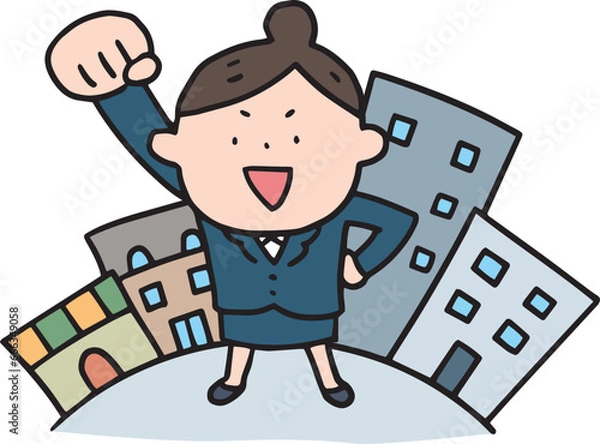 Obraz 社会で頑張るビジネスウーマン