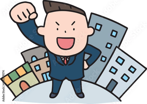 Obraz 社会で頑張るビジネスマン