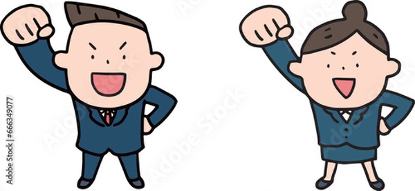 Obraz 社会で頑張るビジネスマン