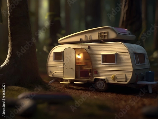 Obraz camping in the woods