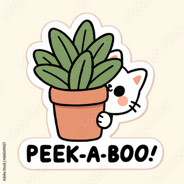 Fototapeta PEEK-A-BO! Cat