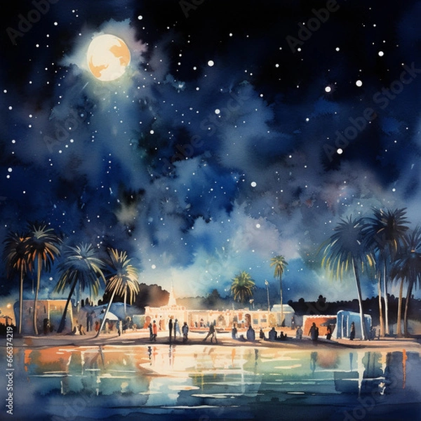 Fototapeta beach with palm trees