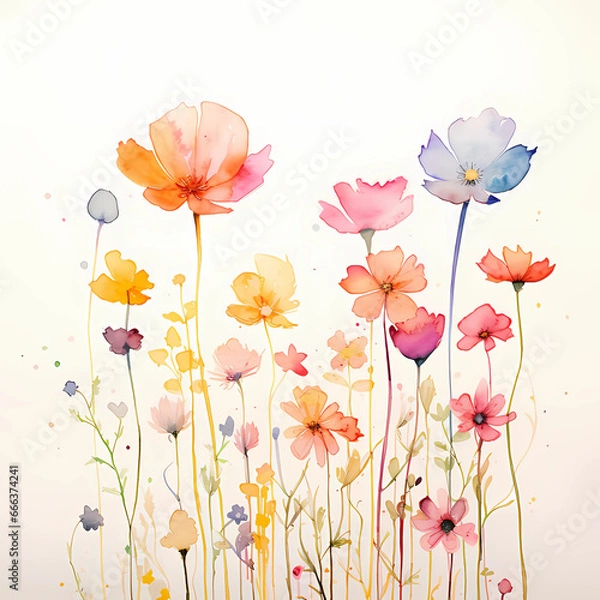 Fototapeta background with poppies