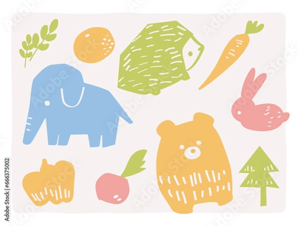 Obraz art of animals and nature in Nordic style