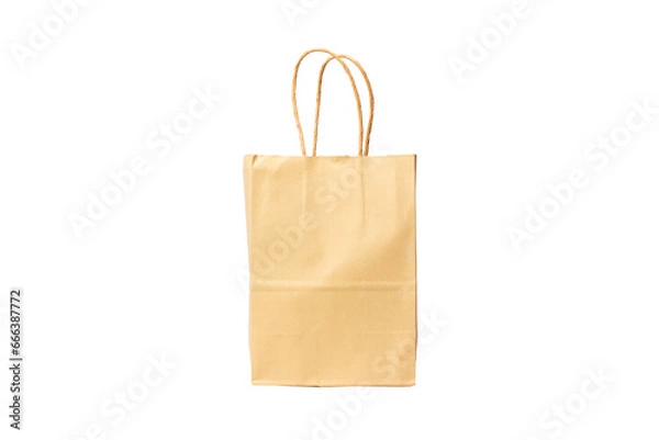 Fototapeta paper bag isolated on white background, clipping path