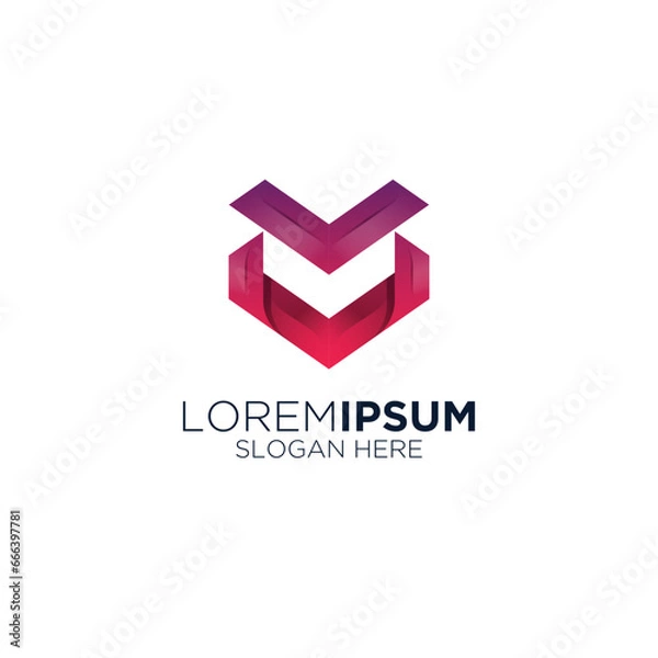 Obraz abstract crown robot logo design