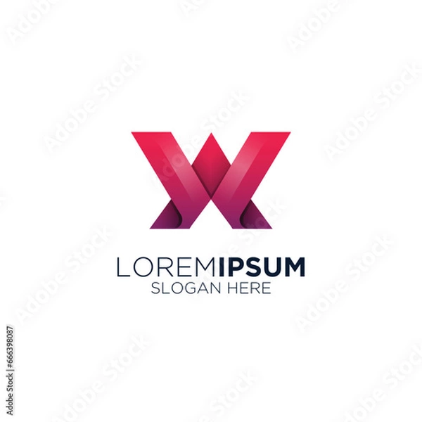 Obraz letter A and X logo