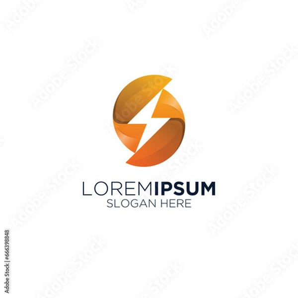 Obraz modern electric logo design