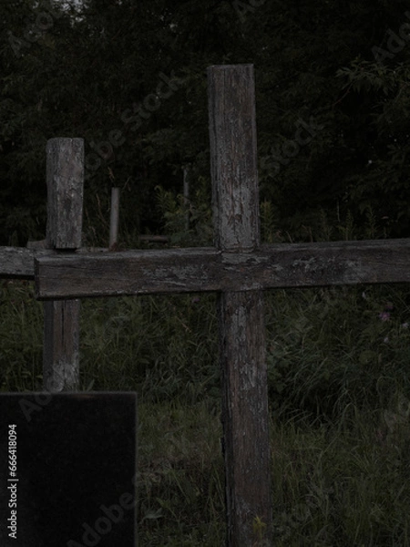Obraz cross in cemetery