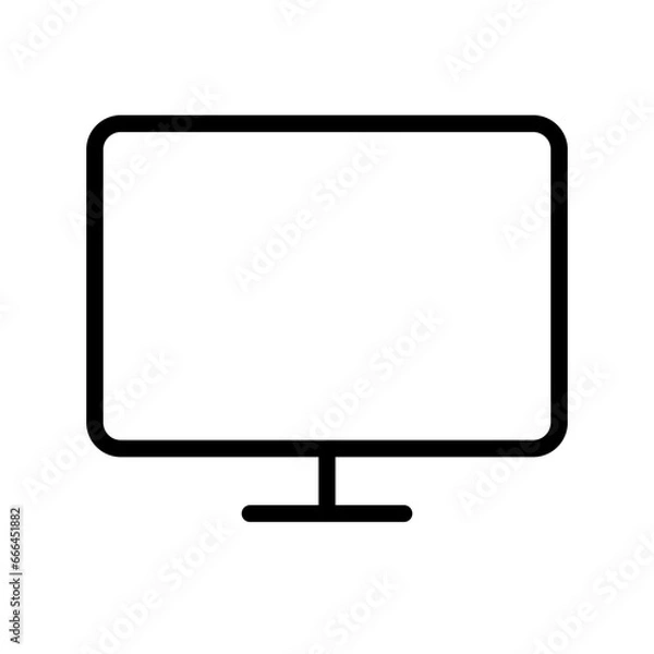 Obraz Desktop PC icon with copy space. Vector.
