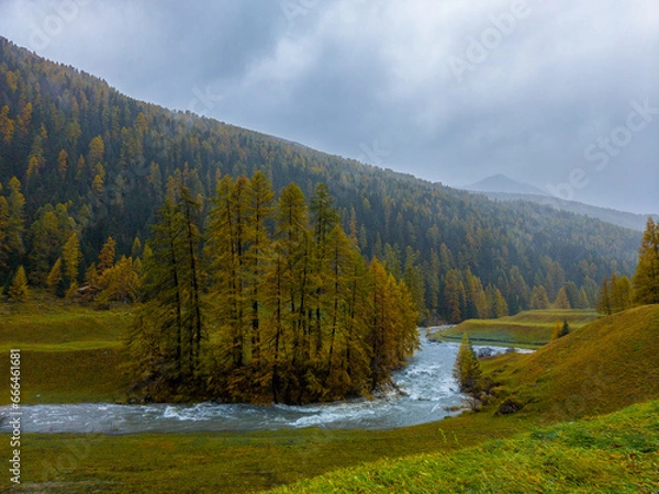 Obraz Herbstfarben in den schweizer Bergen