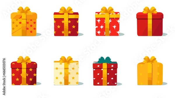 Obraz Cadeaux de Noël design simple et coloré