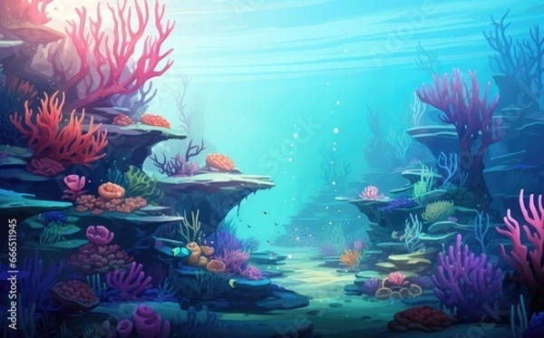 Obraz Under the sea background