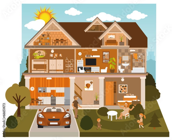 Fototapeta Inside the house