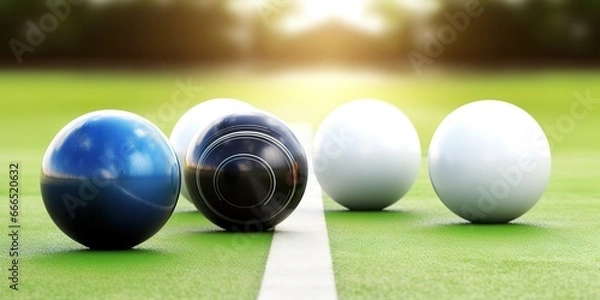 Obraz lawn bowling isolated