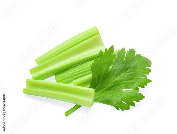 Obraz fresh celery isolated on white background