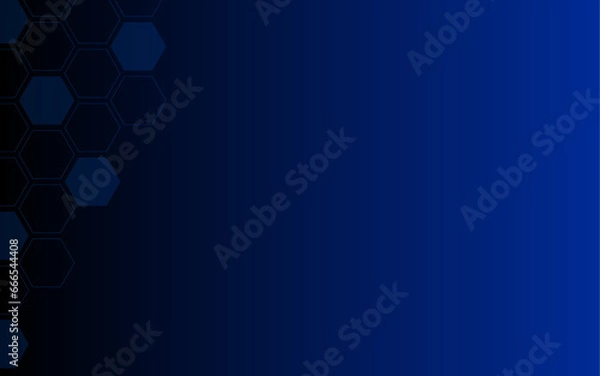 Fototapeta Blue tech abstract background polygonal geometric modern technology concept black gradient background for product advertising web presentation cover banner poster