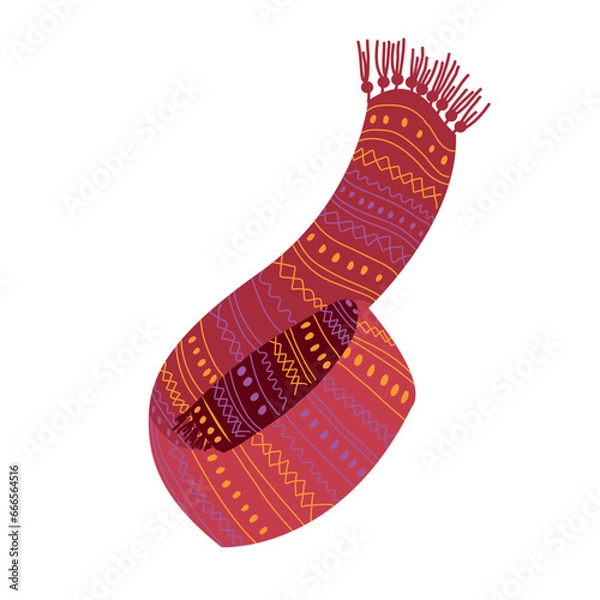 Fototapeta woolen isolated warm scarf winter