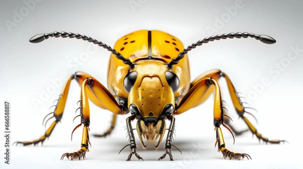 Fototapeta Rosalia longicorn or alpine longhorn beetle on white background Ai