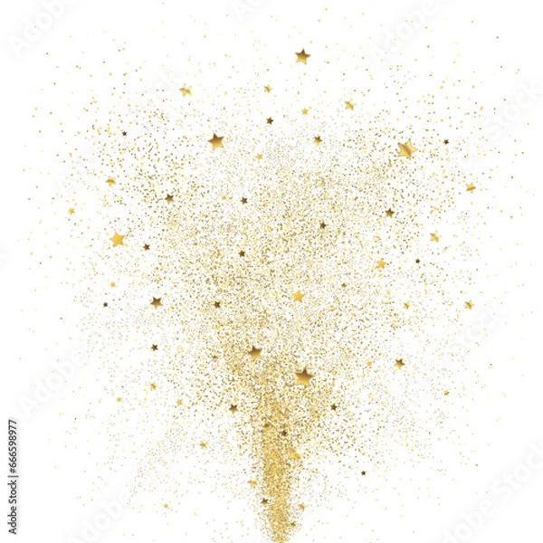 Obraz Golden Confetti on a White Background