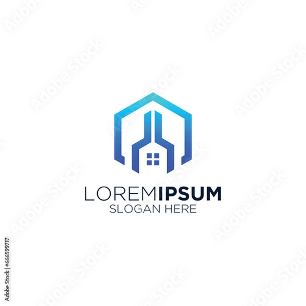 Obraz house key logo design