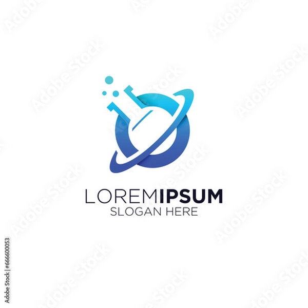 Obraz chemistry design lab logo design