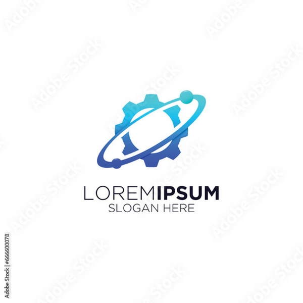 Obraz quantum chemistry logo design